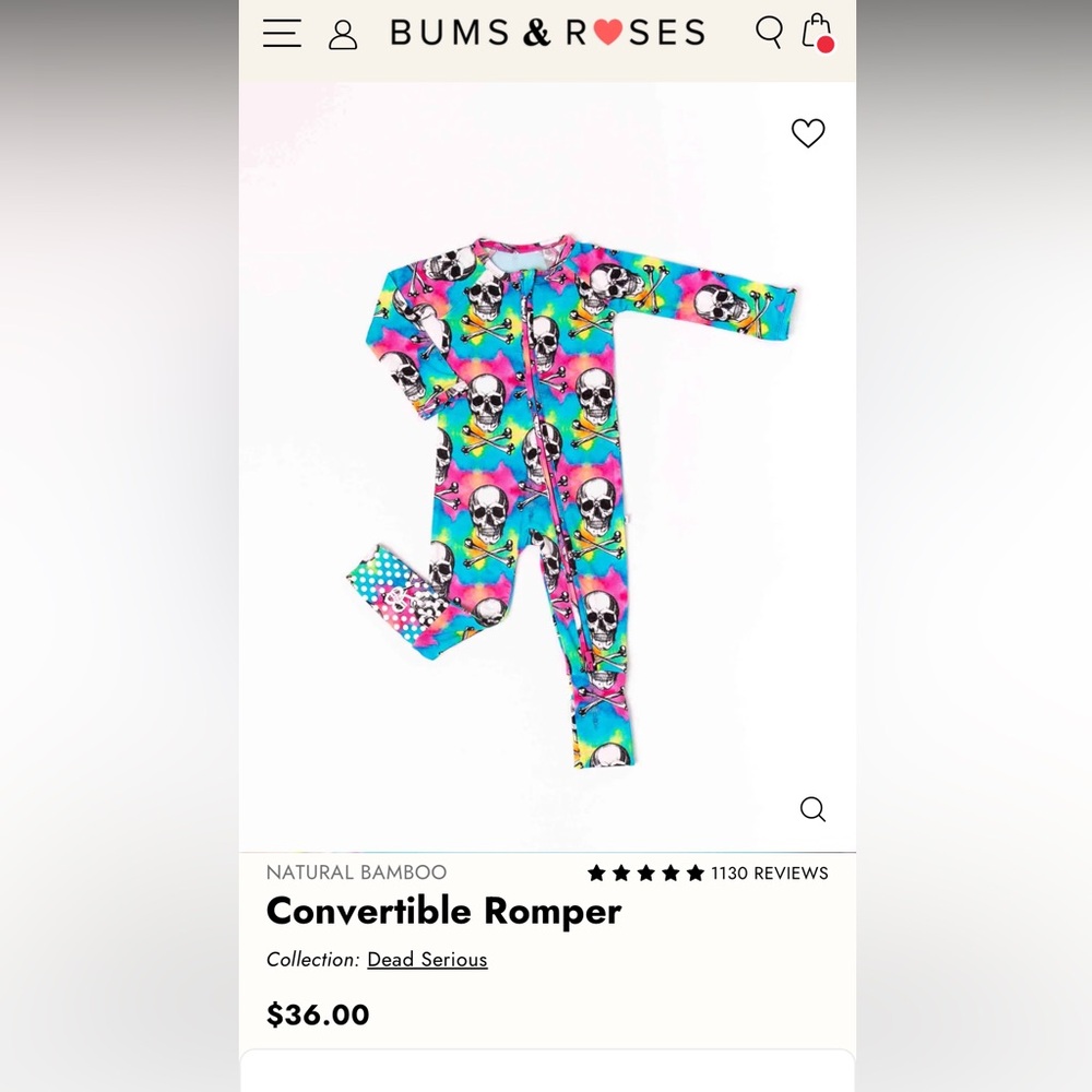 Colorful Skull Print Kids One Piece